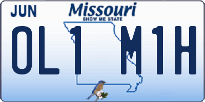 MO license plate OL1M1H