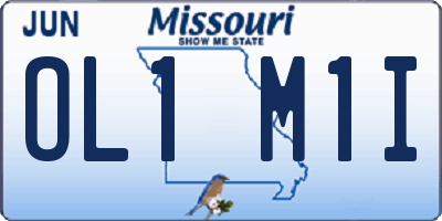 MO license plate OL1M1I
