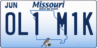 MO license plate OL1M1K