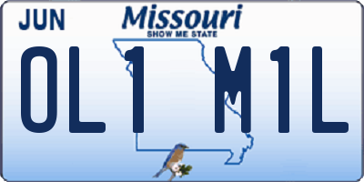 MO license plate OL1M1L