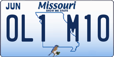 MO license plate OL1M1O