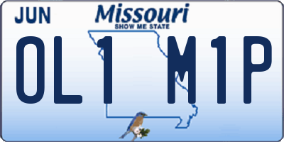 MO license plate OL1M1P