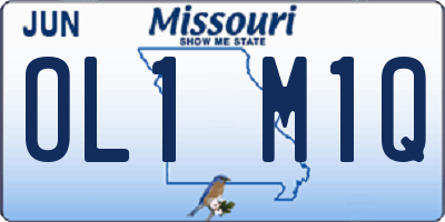 MO license plate OL1M1Q