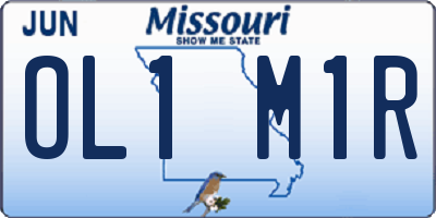 MO license plate OL1M1R