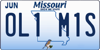 MO license plate OL1M1S