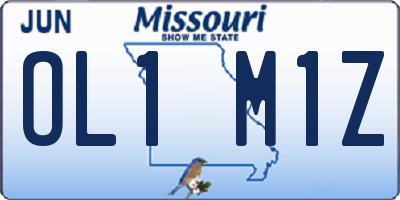 MO license plate OL1M1Z