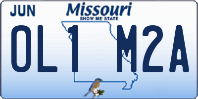 MO license plate OL1M2A