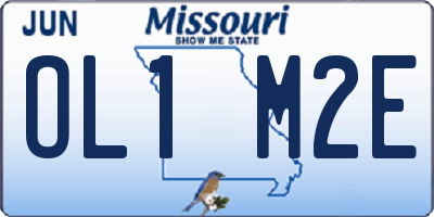 MO license plate OL1M2E