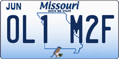 MO license plate OL1M2F