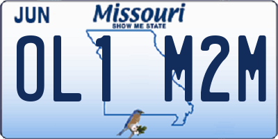 MO license plate OL1M2M