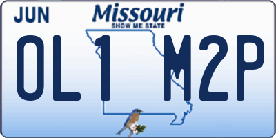 MO license plate OL1M2P