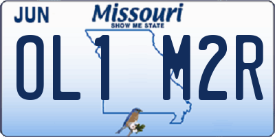 MO license plate OL1M2R