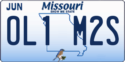 MO license plate OL1M2S