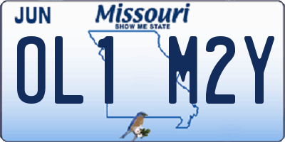 MO license plate OL1M2Y