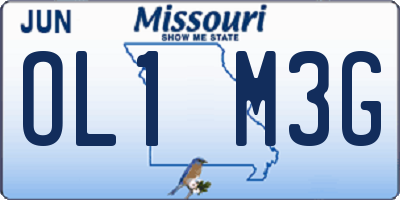 MO license plate OL1M3G