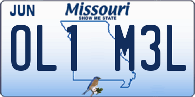 MO license plate OL1M3L
