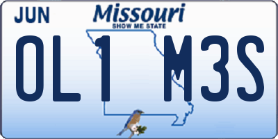 MO license plate OL1M3S