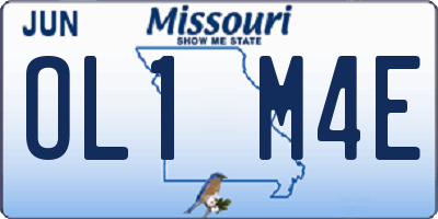 MO license plate OL1M4E