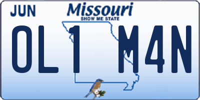 MO license plate OL1M4N