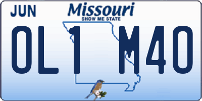 MO license plate OL1M4O