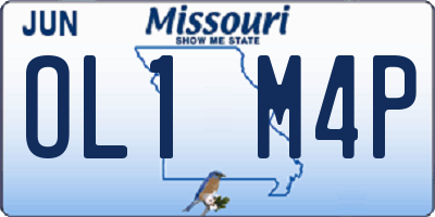 MO license plate OL1M4P