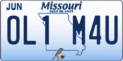 MO license plate OL1M4U
