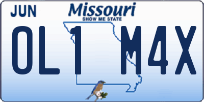 MO license plate OL1M4X