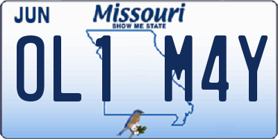 MO license plate OL1M4Y