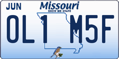 MO license plate OL1M5F