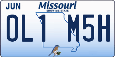 MO license plate OL1M5H