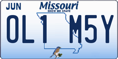 MO license plate OL1M5Y