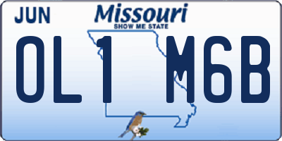 MO license plate OL1M6B