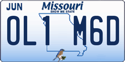 MO license plate OL1M6D