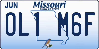 MO license plate OL1M6F