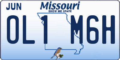 MO license plate OL1M6H