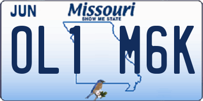 MO license plate OL1M6K