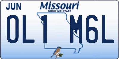 MO license plate OL1M6L