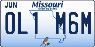 MO license plate OL1M6M
