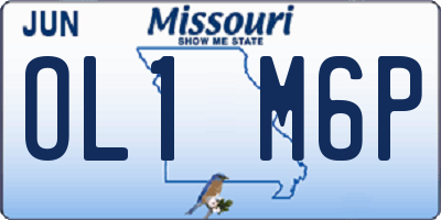 MO license plate OL1M6P