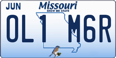 MO license plate OL1M6R