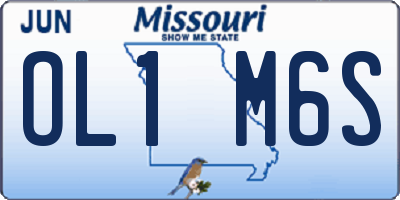 MO license plate OL1M6S