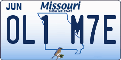MO license plate OL1M7E