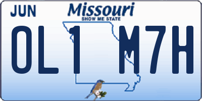 MO license plate OL1M7H