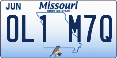 MO license plate OL1M7Q