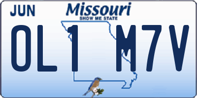 MO license plate OL1M7V