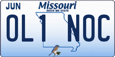 MO license plate OL1N0C