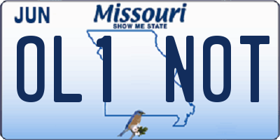 MO license plate OL1N0T