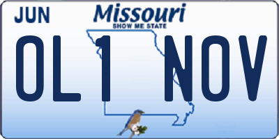 MO license plate OL1N0V