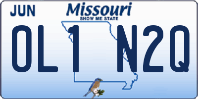 MO license plate OL1N2Q