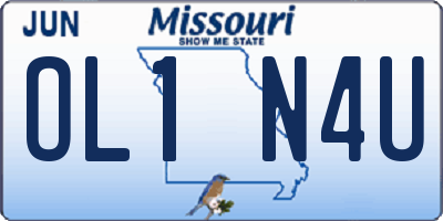 MO license plate OL1N4U